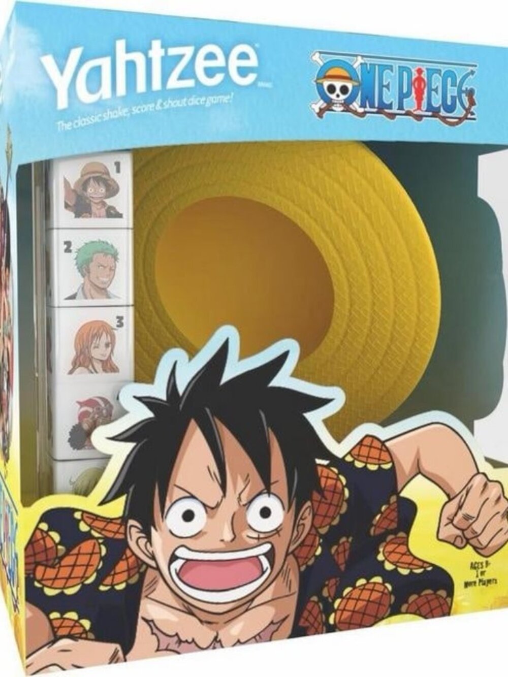 YAHTZEE: One Piece Collectible Monkey D. Luffy Straw Hat Dice Cup